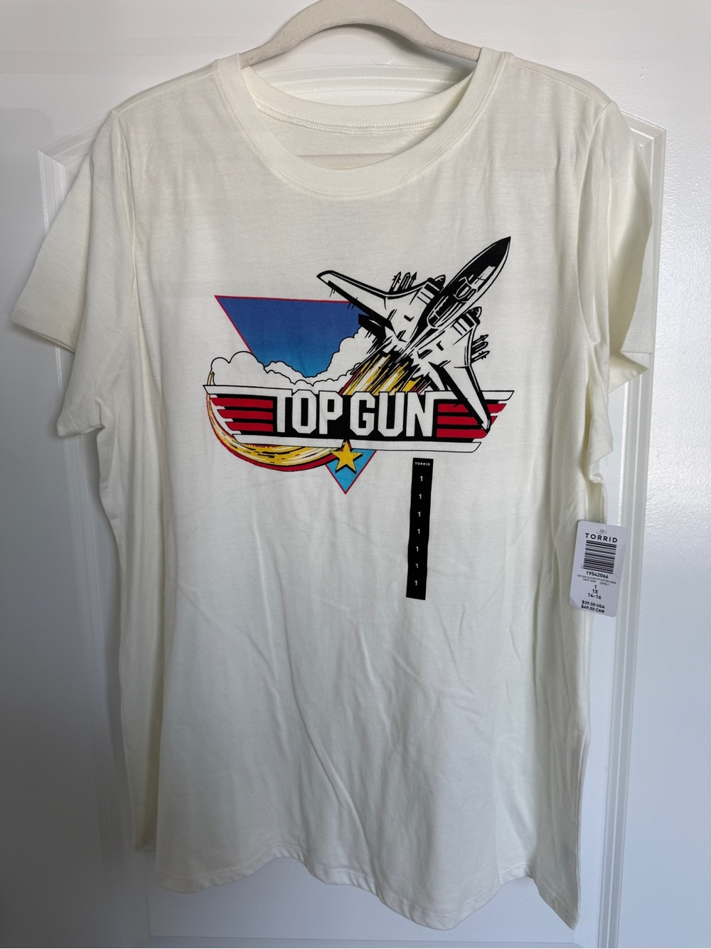 Torrid Top Gun Cream Classic Fit Graphic Tee